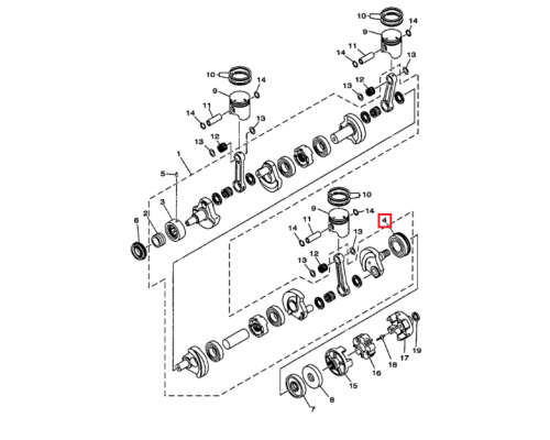 010-207-03 WSM Подшипник Коленвала Для Yamaha 93306-308U1-00