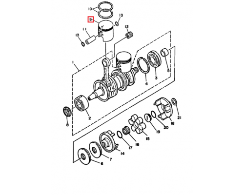 010-802K WSM Поршневой комплект Yamaha 650 стандарт 6M6-11631-01-93
