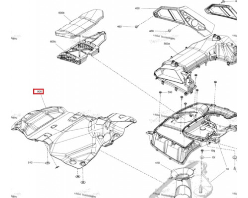 508001198 Крышка Воздуховода Для Ski Doo