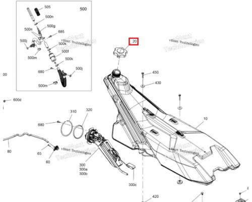 513034170 Крышка Бензобака Для Ski Doo