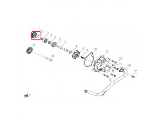 BD-30406-00404 Направляющая шестерни водяного насоса для квадроциклов BD-30406-00404