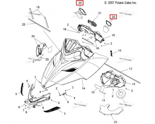 SM-07564 SPI Фильтр Впускной Системы Для Polaris 5813200, 5813248