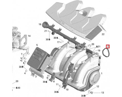 007-573-05 WSM Прокладка Впускного Коллектора Для Ski Doo 290950740, 420950740