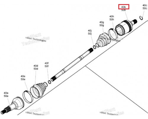 715900395 Шрус Передний Внешний Для BRP Can Am OUTLANDER 705401357