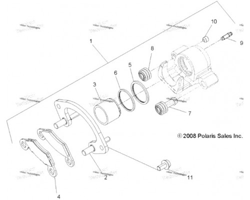 BD-1911302 Суппорт Тормозной Правый Для Polaris 1911302