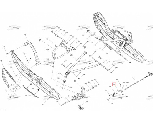 505073752 РЫЧАГ СТАБИЛИЗАТОРА СНЕГОХОДА BRP SKI-DOO GEN4 850 SUMMIT 505073752