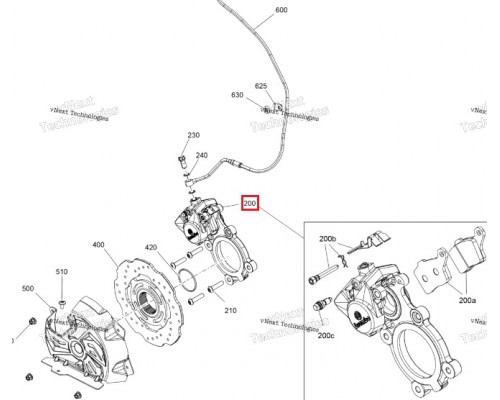 507032688 Тормозной Цилиндр В Сборе Для Ski Doo REV Gen5