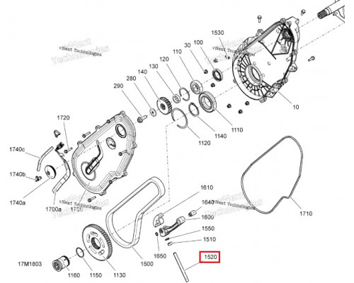 504153760 Болт Натяжителя Цепи КПП Для Ski Doo 504153309