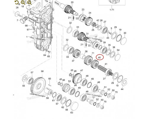 RK20022 REMKOM Шестерня КПП 27 Зубьев Для Ski Doo Skandic, Expedition 875156136, M875156136