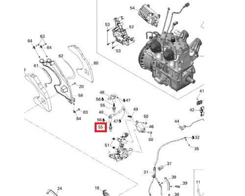 415128524 Свеча Зажигания NGK 4677 3570 BR9ECS Для Ski Doo P-TEK