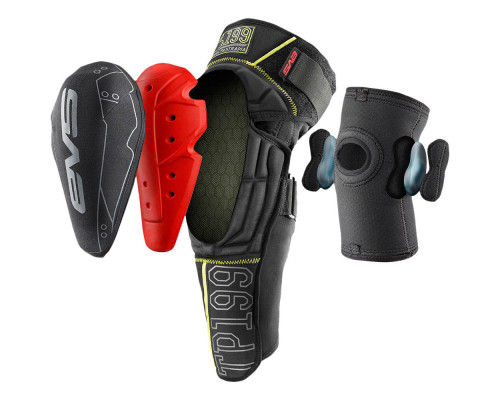 Защита колена и голени EVS TP199 Black / Hi-Viz Yellow, Small / Medium