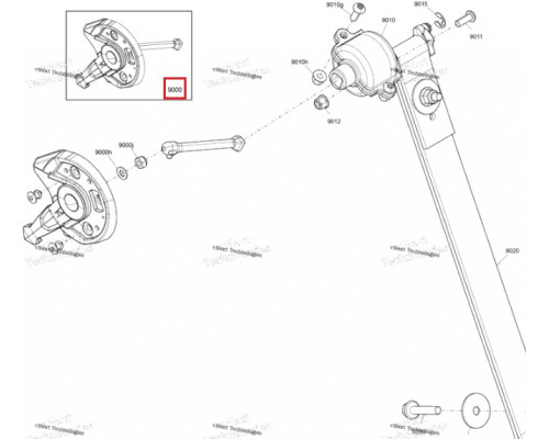 503196371 Регулятор Стропы Задней Подвески Для Ski Doo