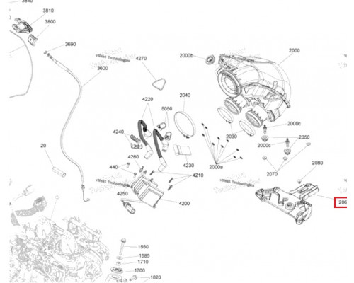 512061274 Крепление Воздуховода Для Ski Doo