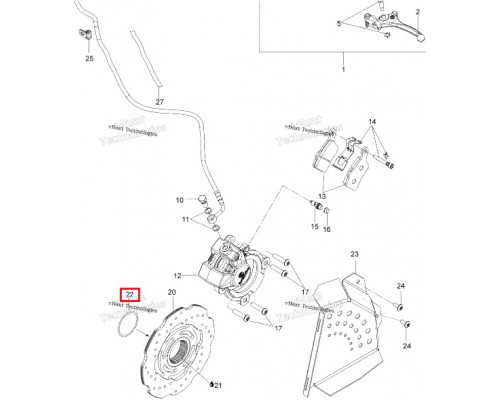 293300134 Кольцо Уплотнительное Тормозного Диска Для Ski Doo