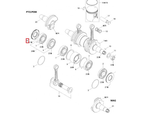420831955 Сальник Коленвала Для Ski Doo 420831956, 420831957