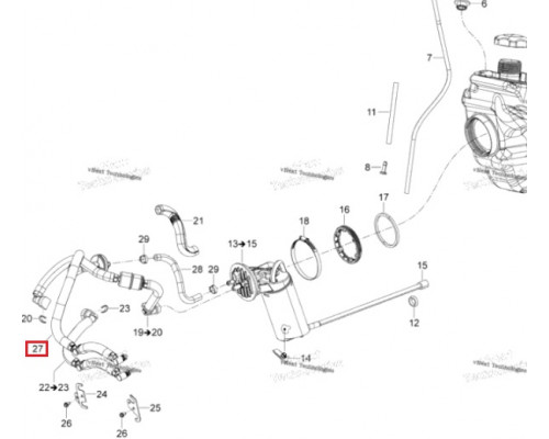 513033631 Шланг Топливный Для Ski Doo SKANDIC, EXPEDITION