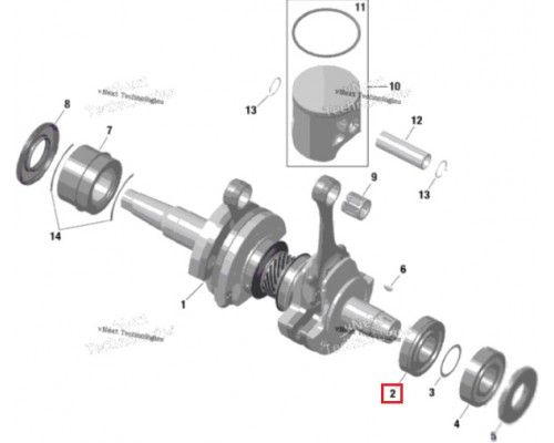 UP-09209 SPI Подшипник Коленвала Для Ski Doo Gen4 850 E-TEC 420832178