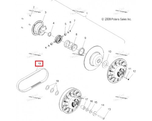 45G4553 GATES Ремень Вариатора Для Polaris AXYS 800, 850 3211115, 3211183, 3211216