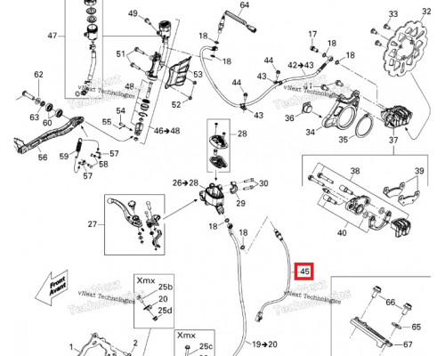 710003837 Кнопка Тормоза Для BRP Can Am Outlander, DS 450 710000853