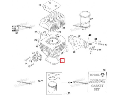 09-711162E SPI Прокладка Цилиндра Двигателя Для Ski Doo 420831858