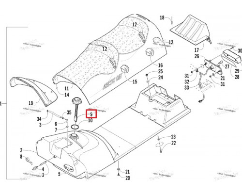 SM-07223 SPI Крышка Топливного Бака Для Arctic Cat 0670-658