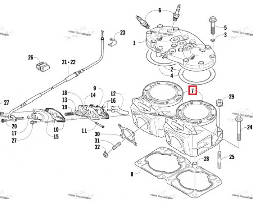 SM-09617 SPI Цилиндр Двигателя Для Arctic Cat 800 3007-849
