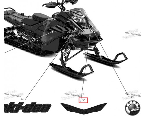 516010686 Наклейка Капота Для Ski Doo MXZ, RENEGADE, SUMMIT 2022
