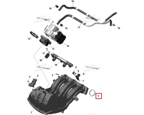 420431662 Прокладка Впускного Коллектора Для Ski Doo 900 ACE