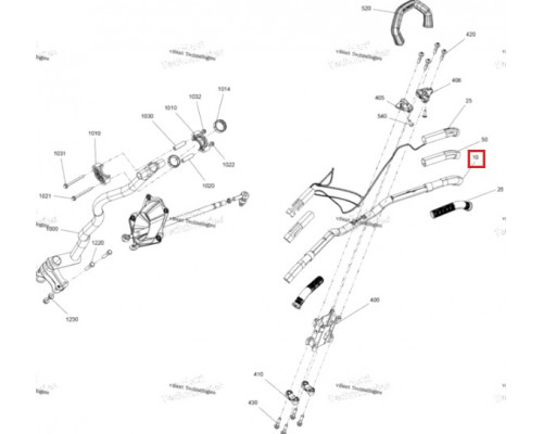 506153219 Руль Тонкий Черный Для Ski Doo EXPERT 860201974, 506153118, 506153137