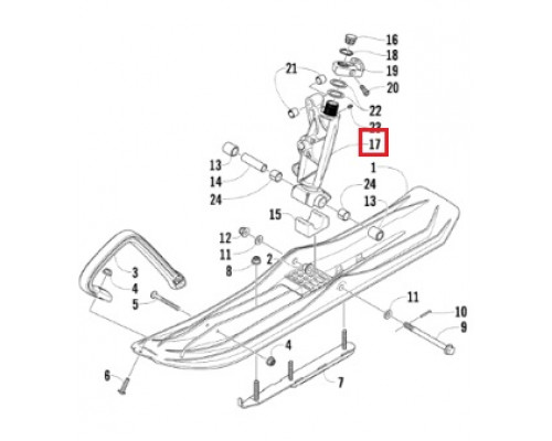 2703-453 Шпиндель Левый Серый Для Arctic Cat BearCat