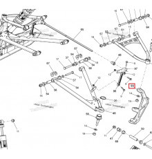 505073011 Поворотная Опора Левая Серебристая Для Ski Doo 505071997, 505072721, 505073043