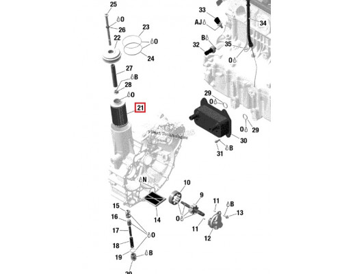 WC-07500 SPI Фильтр Масляный Для Ski Doo 420956743, 420956741, 420956740, 711956740, 420956744