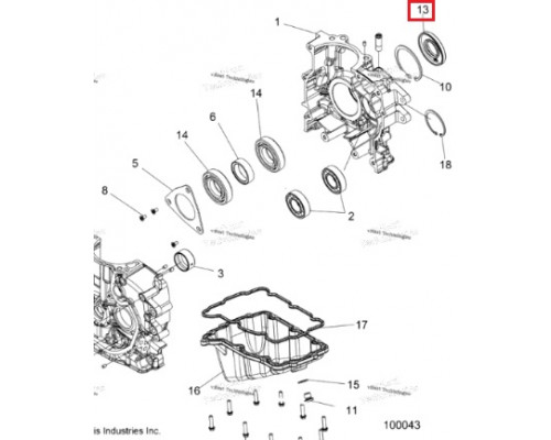 3610171 Сальник Коленвала Для Polaris