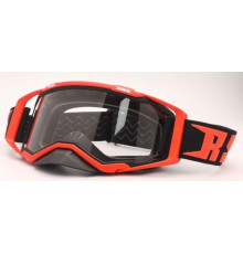 Очки кроссовые RSX Blast черно оранжевые с прозрачной линзой