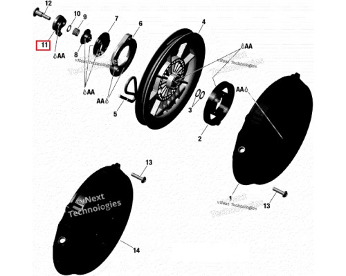 420852522 Кольцо Ручного Стартера Для Ski Doo