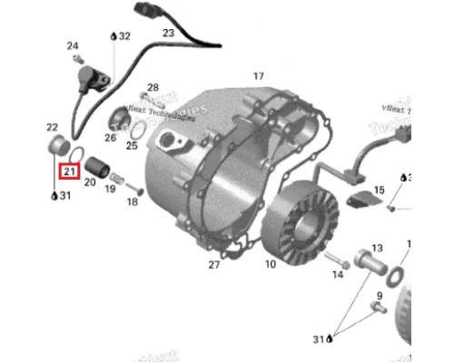 420650465 Прокладка Пробки Для Ski Doo
