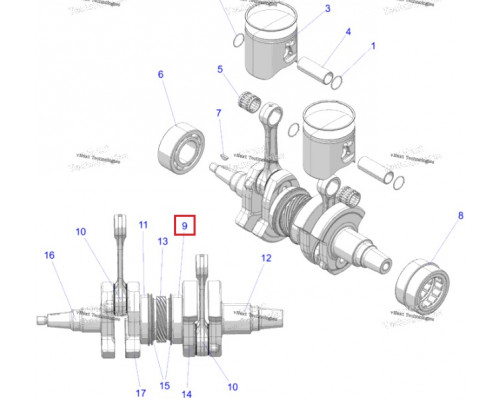 3515831 Подшипник Коленвала Для Polaris 3514389