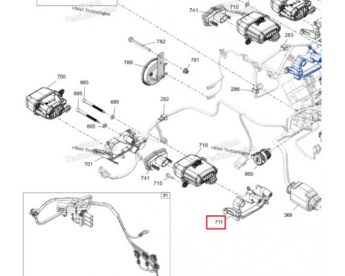 710008394 Кронштейн Фары Дальнего Света Для BRP Can Am Outlander, Renegade