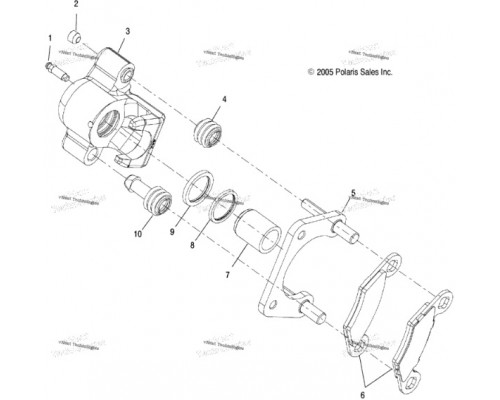 BD-1911544 Суппорт Тормозной Задний Левый Для Polaris 1911216, 1911544