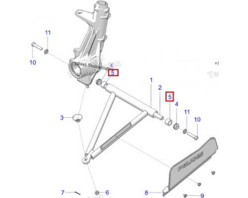 AT-04593 SPI Втулка Подвески Для Polaris 5452233