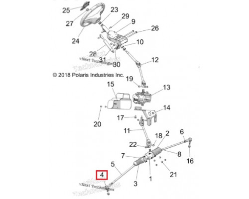 AT-08765 SPI Рулевой Наконечник Для Polaris RZR XP 7061203, 7061234