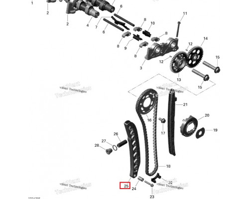 420936490 Натяжитель Цепи ГРМ Для Ski Doo 1200