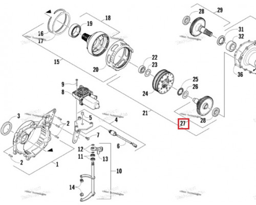 1702-133 Шестерня КПП Для Arctic Cat 0702-847