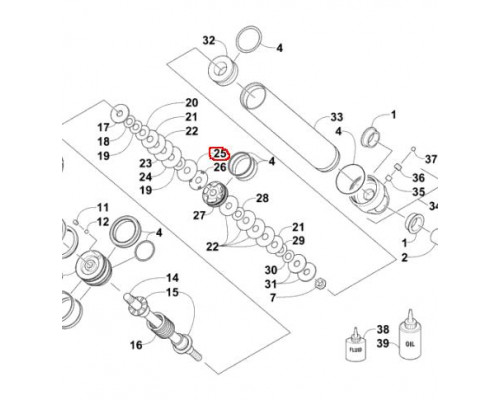 0603-348 Клапан 1,3х0,006 Для Arctic Cat