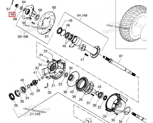 232291413 Гайка Ступичная Для BRP Can Am 250100047