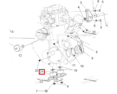 AT-09654 SPI Подушка Двигателя Для Polaris 3110046, 3022072