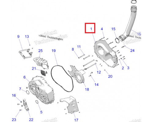 2637740 Крышка Вариатора Для Polaris RZR Turbo R, Pro XP