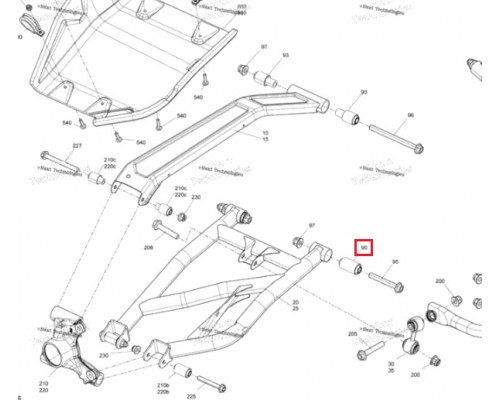 706004828 Сайлентблок Рычага Для BRP Can Am Commander, Maverick