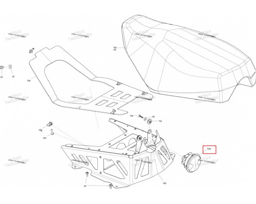 BD-710001645 Фонарь Задний Для Ski Doo MXZ 710001645