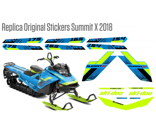 Реплика оригинальных наклеек Summit X 2018